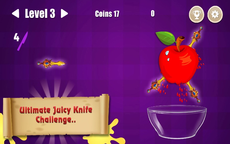 Juicy Knife Throw - Hit Splash screenshot 2