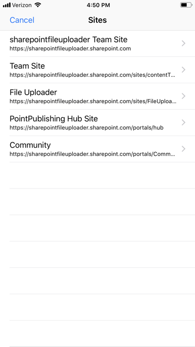 How to cancel & delete File Uploader for SharePoint from iphone & ipad 3