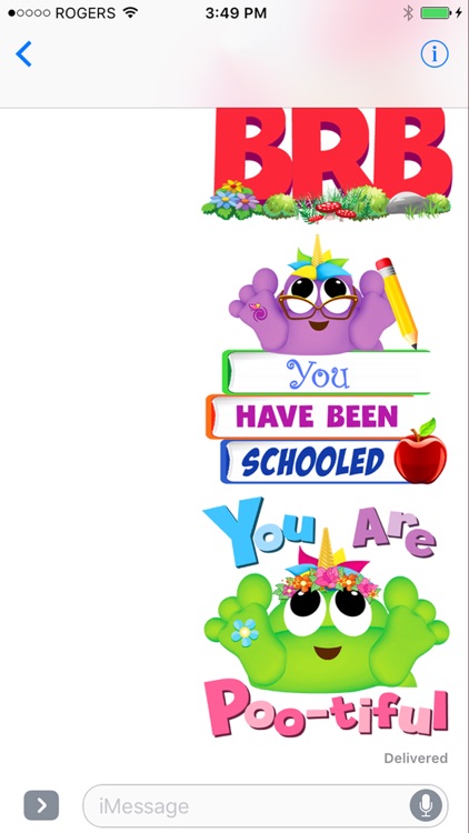 Poo-nicornicopia Stickers