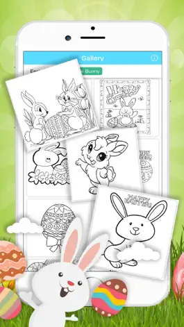 Game screenshot Cute Easter Bunny Coloring Book apk