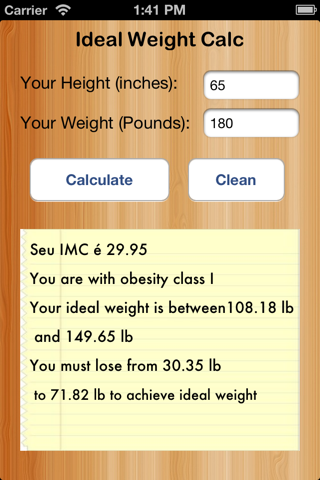 Ideal Weight Calc screenshot 2