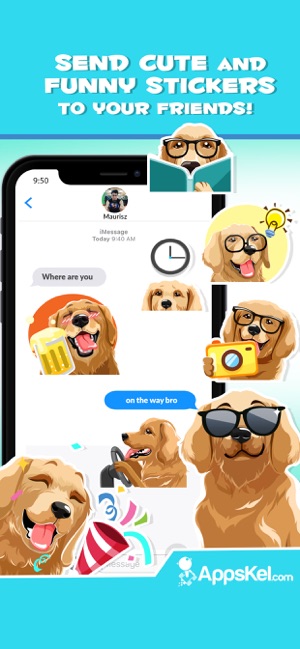 Golden Retriever Dog Emoji(圖3)-速報App