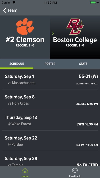 Clemson Football Schedules screenshot-8