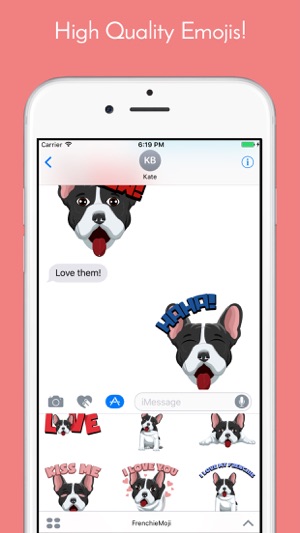 FrenchieMoji - French Bulldog(圖3)-速報App