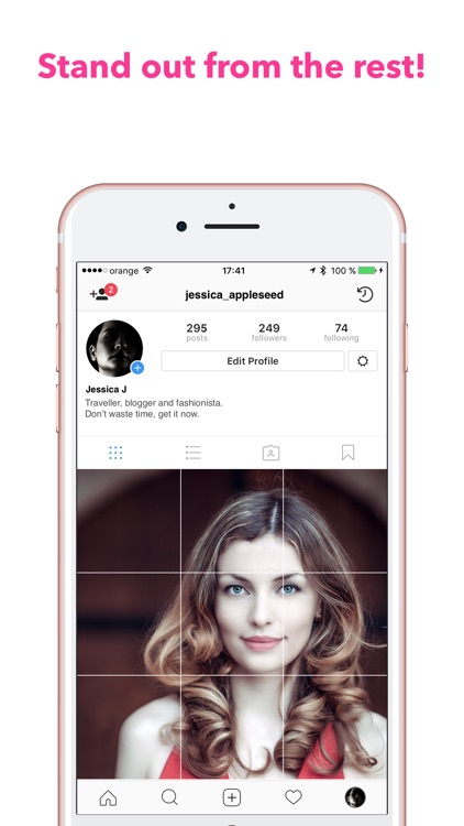 Photo Grid Split - tiles grid for profile page screenshot-3