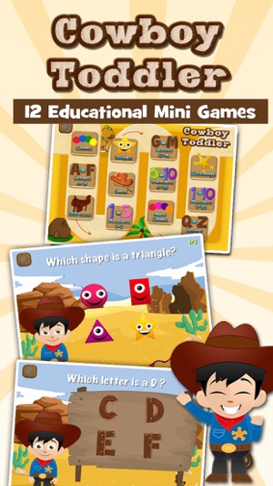 Cowboy Toddler: Educational Games