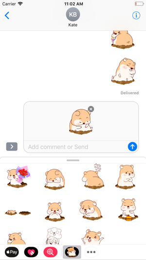 Lovely Baby Hamster Stickers(圖1)-速報App