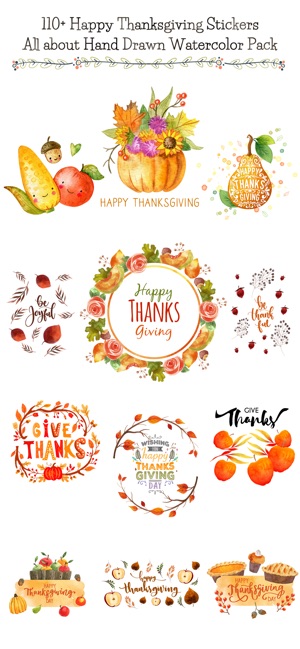 Thanksgiving Watercolor Pack