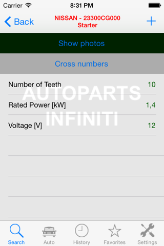 Autoparts for Infiniti screenshot 2