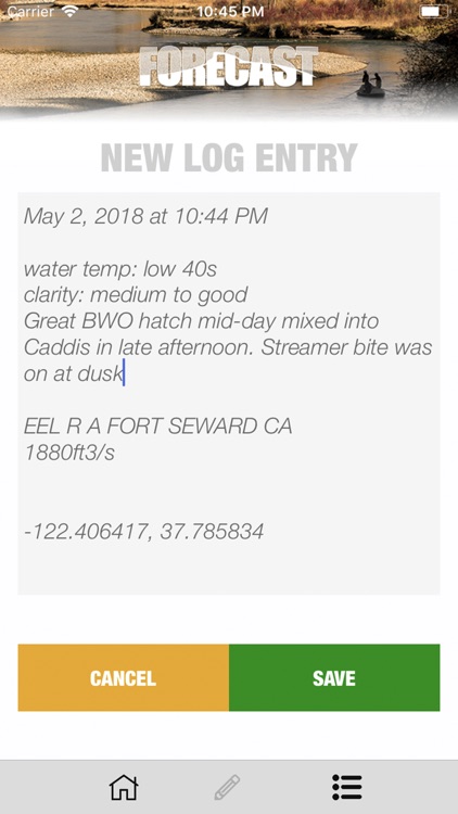Fishing Forecast