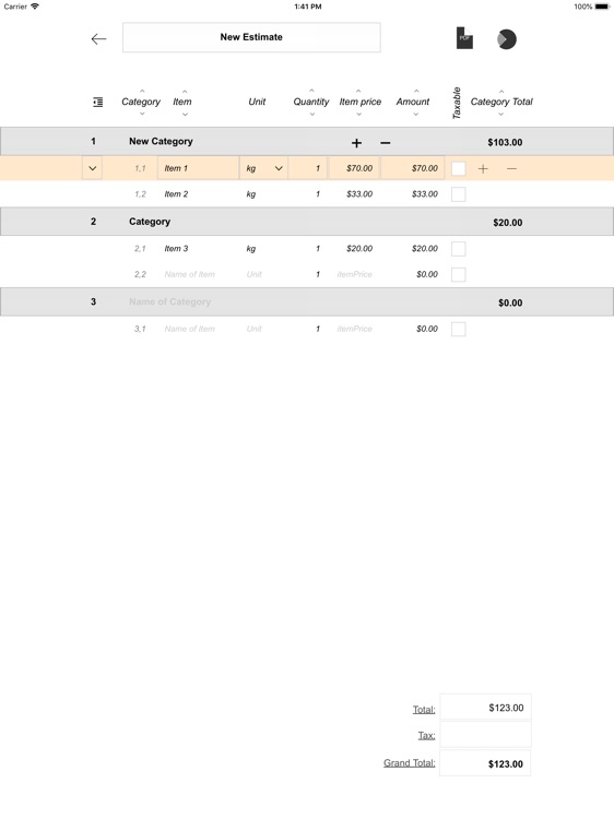 Outline estimator