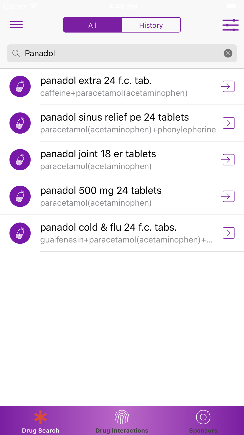 Acetaminophen appetite