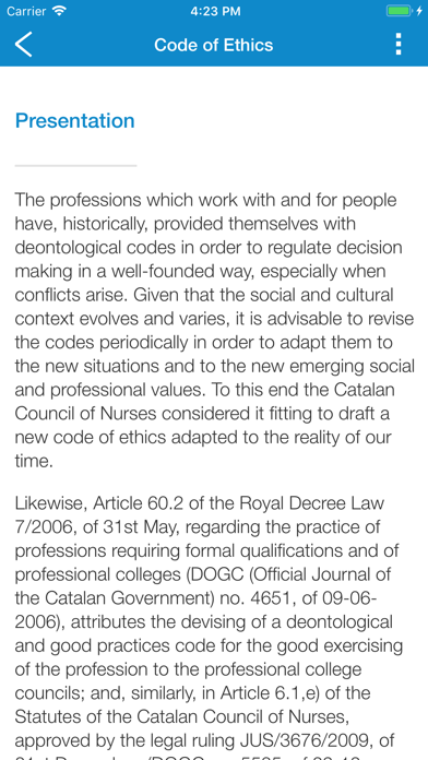 Code of Ethics screenshot 2