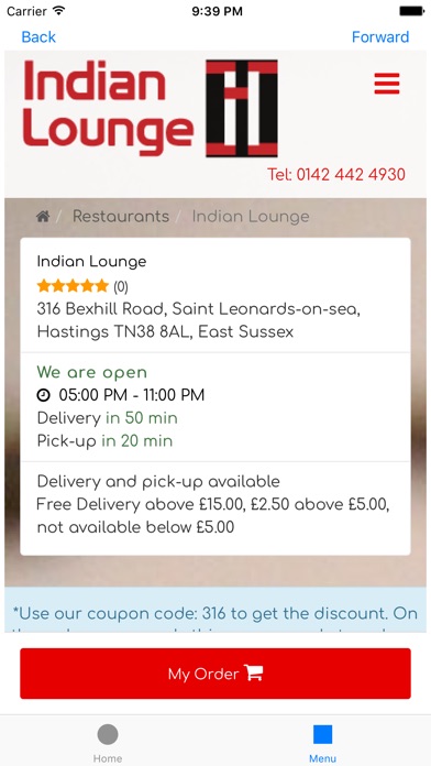 Indian Lounge- Hastings screenshot 3