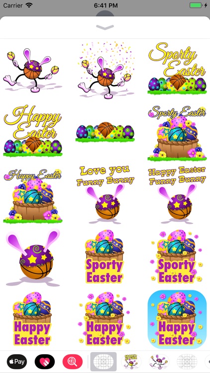 Easter Basketball Stickers