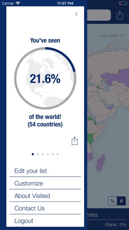 Visited: Map where I've been