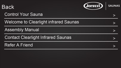 Jacuzzi® Sauna Connect App screenshot 3