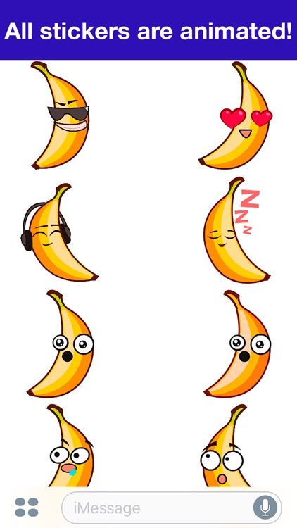 Banana Animated -Cute stickers