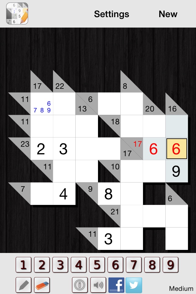 Kakuro - Cross sums screenshot 4