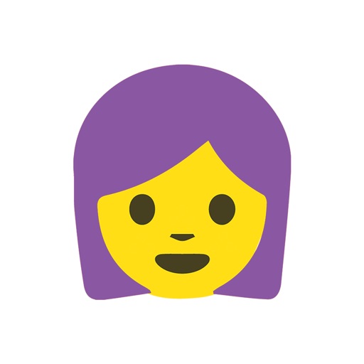 Purple Hair Emoji Stickers icon