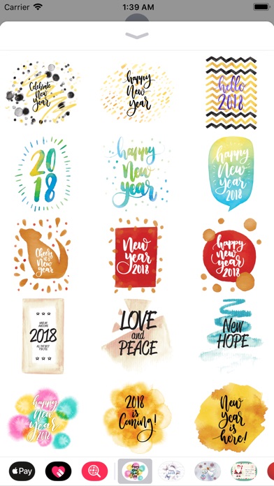 Watercolor New Year Greetings screenshot 2