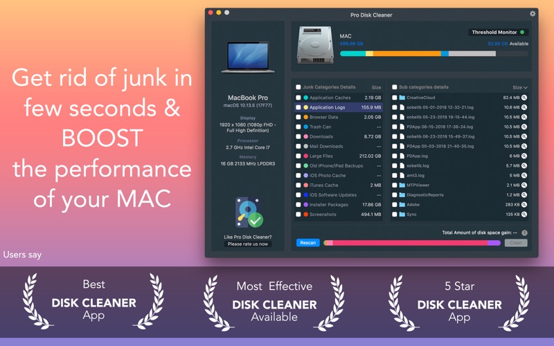free disk cleaner mac book pro