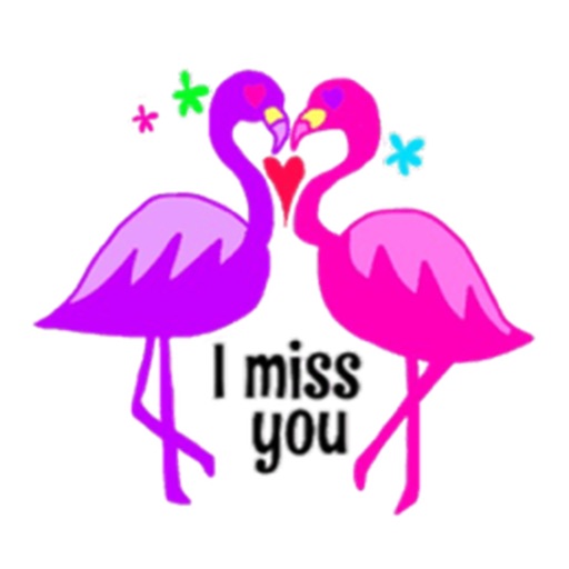 Pink Flamingo - FlamMoji Sticker iOS App