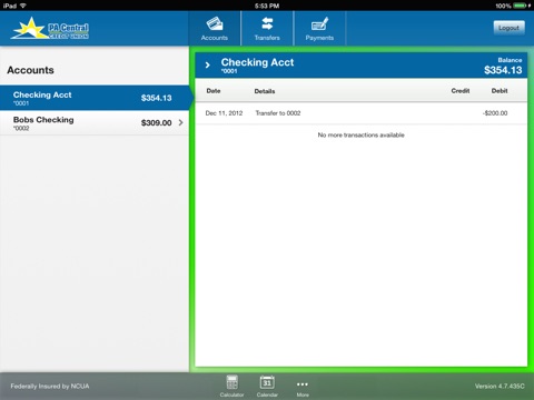 PA Central FCU for iPad screenshot 3