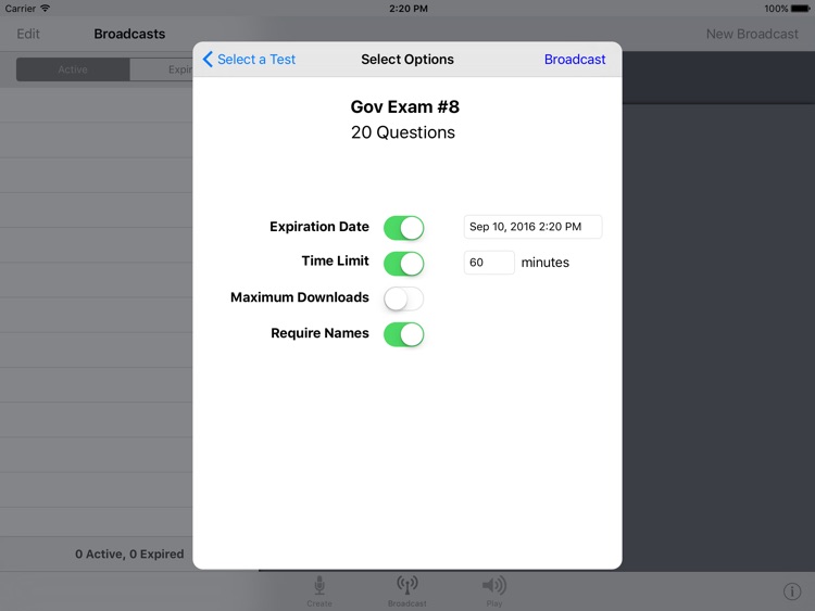 Audio Exam Creator