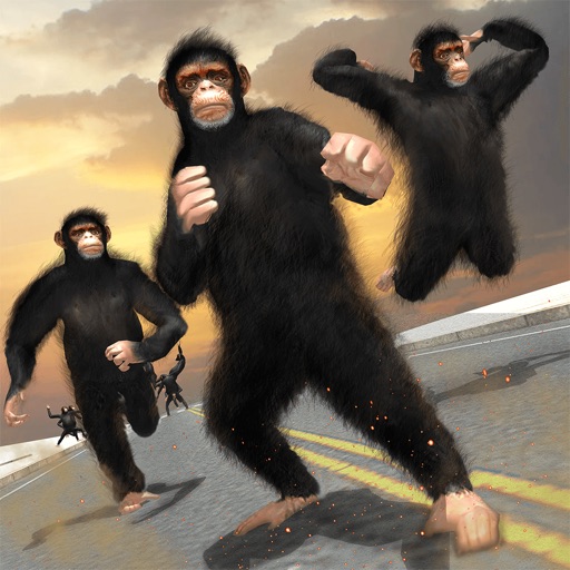 Superhero Vs Apes Game - Gorilla Attack in City Icon