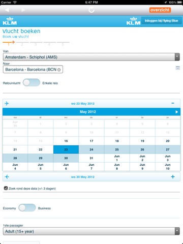 VliegTickets screenshot 2