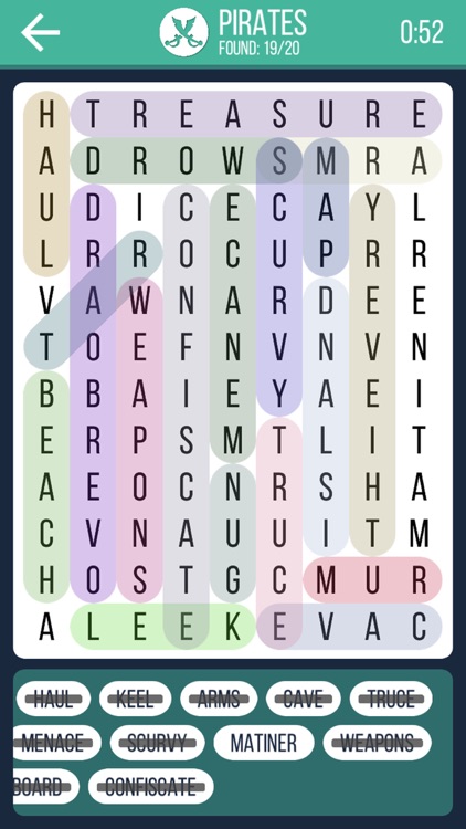 Word Search Puzzle Colorful - Find Hidden Words