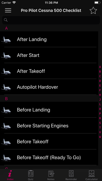 Pro Pilot Cessna 500 Checklist screenshot 2