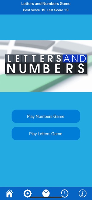 Letters and Numbers Game