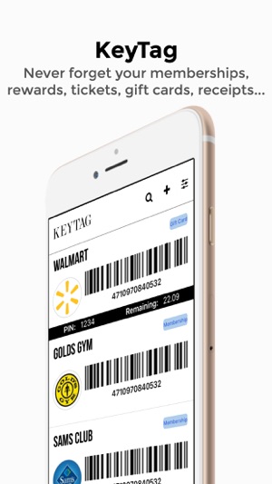 KeyTag - Barcode Wallet(圖1)-速報App