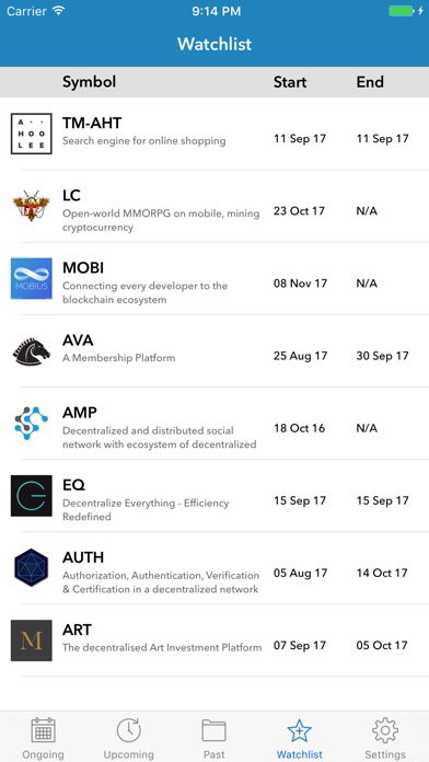 ICO Calendar screenshot 2