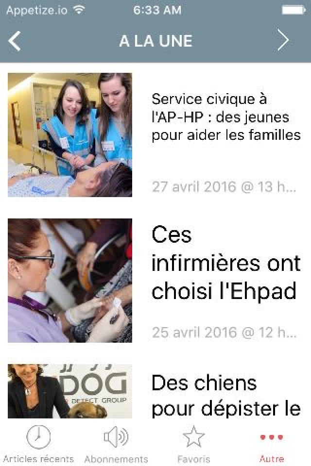 ActuSoins actualité infirmière screenshot 2