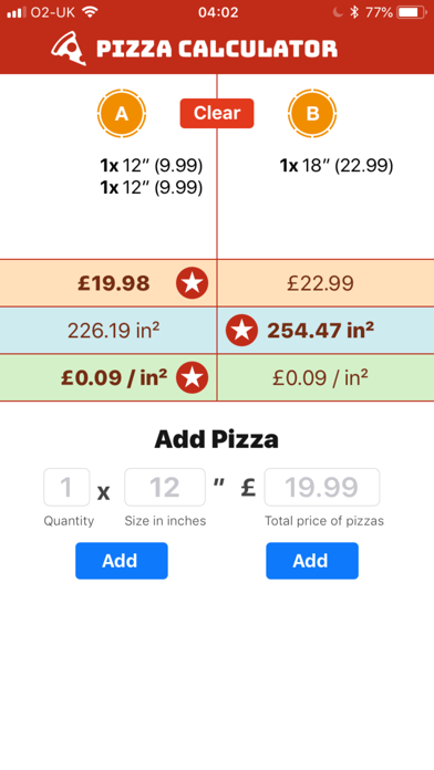 Pizza Calculator screenshot 3