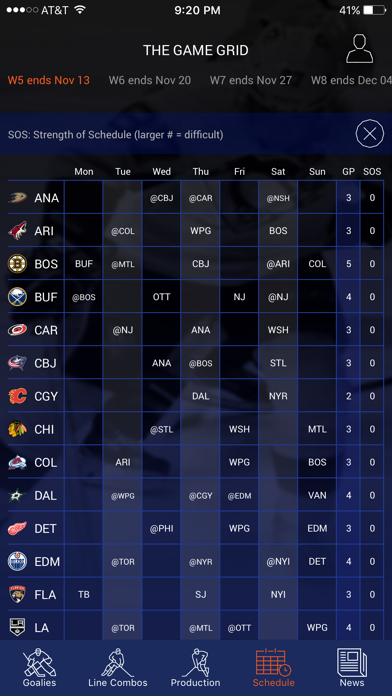 Left Wing Lock Fantasy Hockey screenshot