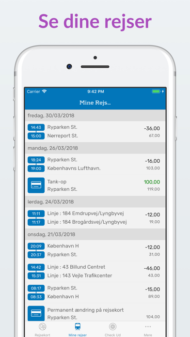 Check Ud - Rejsekort Screenshot 2