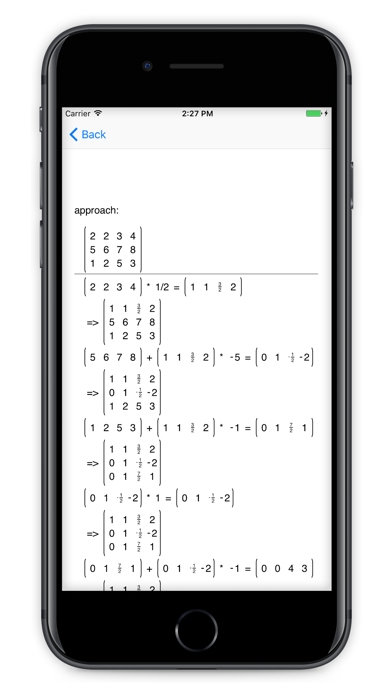 Calculum Pro - Matrixcalculator for Linear Algebra screenshot 2