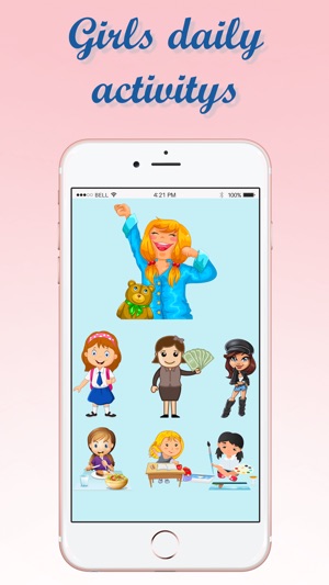 Girls Daily Activity Emojis(圖3)-速報App