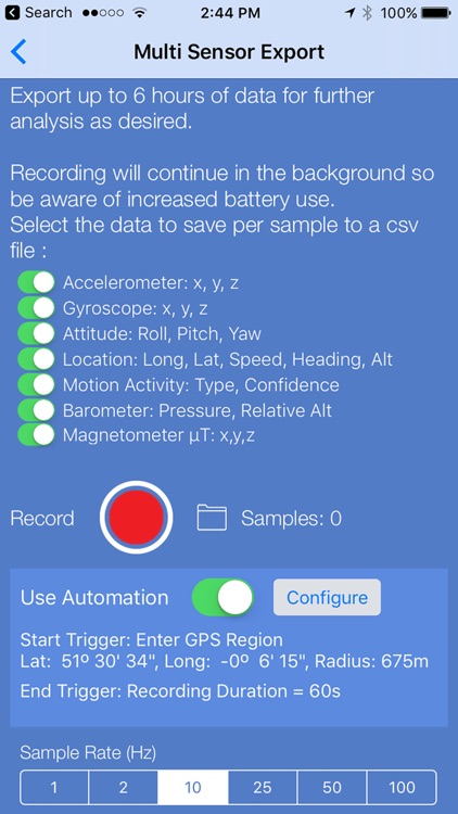 Sensor Play - Data Recorder