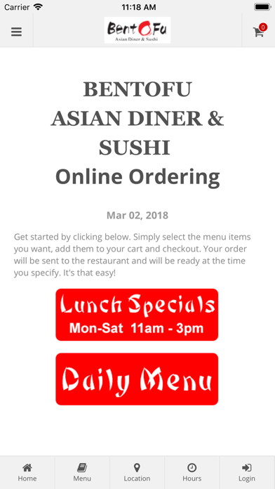 How to cancel & delete BentoFu Asian Diner & Sushi from iphone & ipad 1