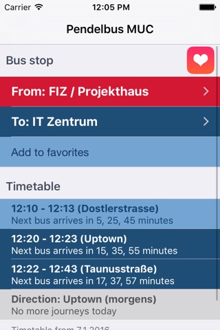 Pendelbus MUC screenshot 3