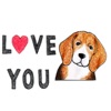 Cute Beagle Dog Says Sticker