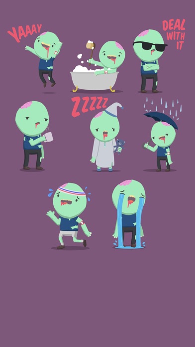 Cute Zombie Stickers screenshot 3