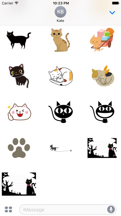 Cat illustration sticker screenshot 3
