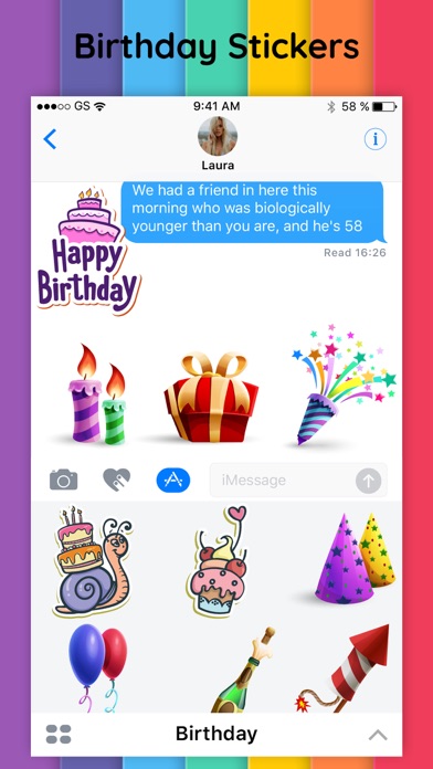 Happy Birthday Stickers Pack screenshot 2