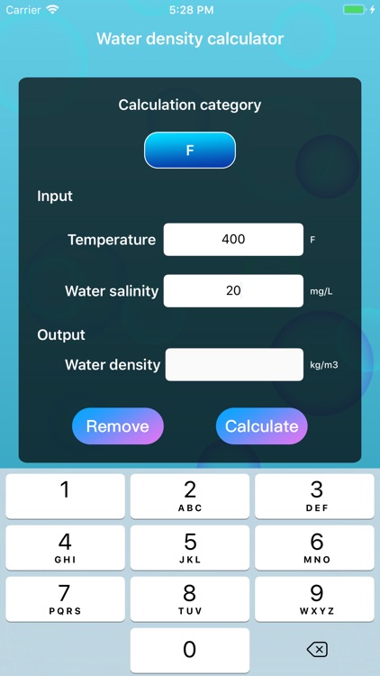 Water density calculator screenshot-3